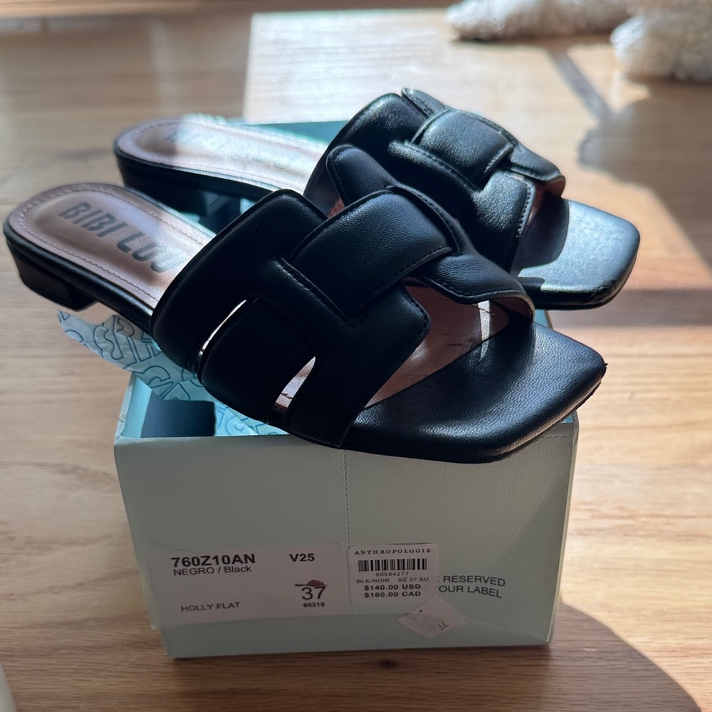 Trendy Black Slide Sandals